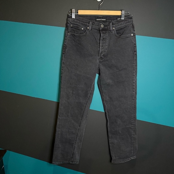 Denim Forum the Arlo High rise Straight Leg Jeans 29 - Picture 4 of 13